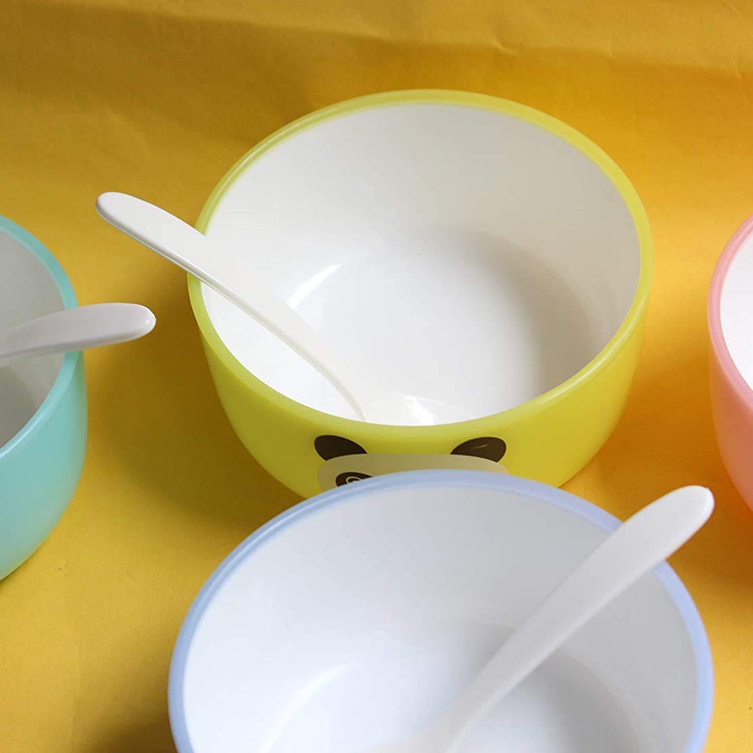 4816 Plastic Animal Cartoon Colorful Bowl set, 4 Pieces Bowl with 4 Spoons for Kids (Assorted Color) 4816 Plastic Animal Cartoon Colorful Bowl set, 4 Pieces Bowl with 4 Spoons for Kids (Assorted Color)